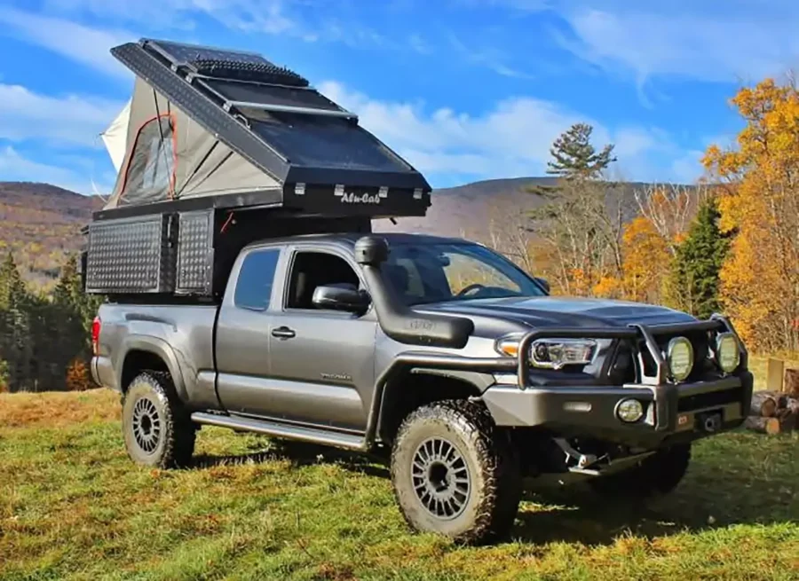 Alu Cab truck bed camper on a Toyota