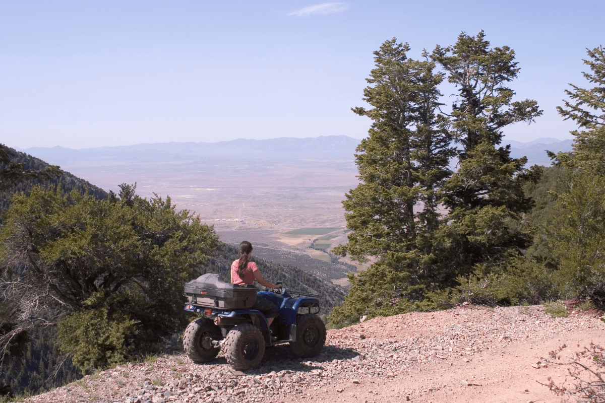 An ATV on a trail