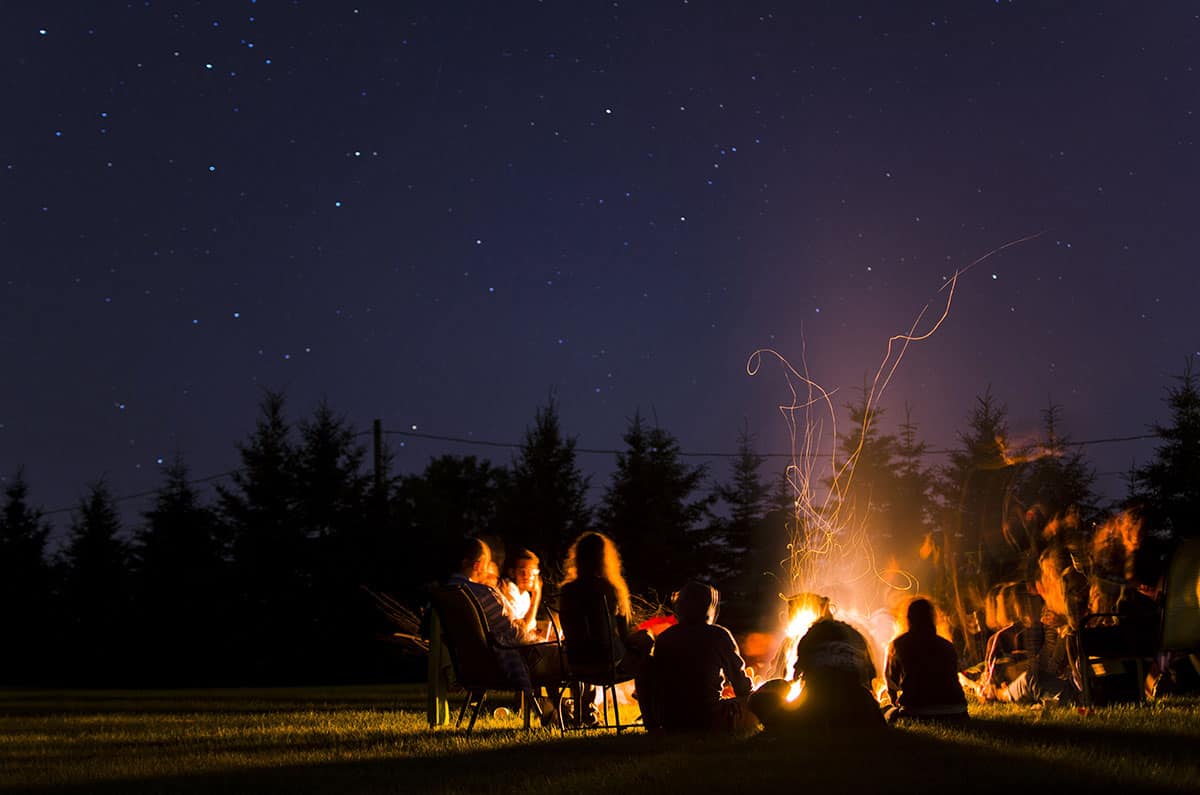 Nighttime camping activities
