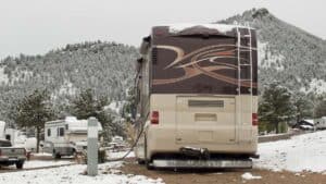 RV Parked in the snow