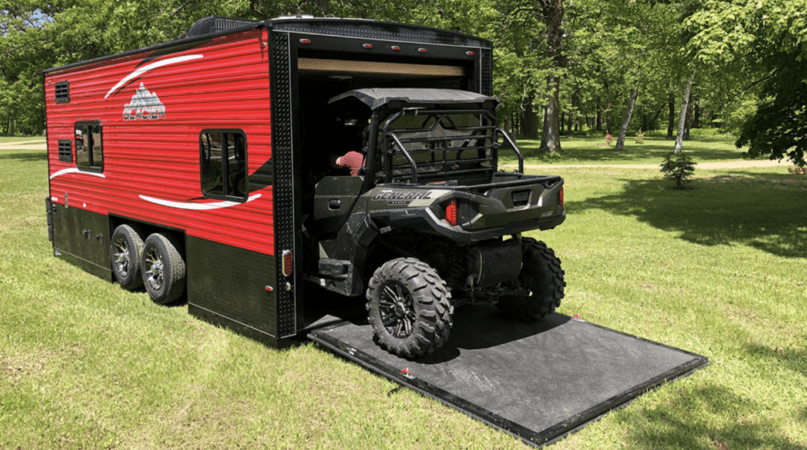 Glacier Toy Haulers are great for summer camping too - Photo: Glacier Ice House