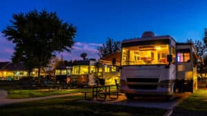 RV camping at a park similar to those like Thousand Trails membership parks