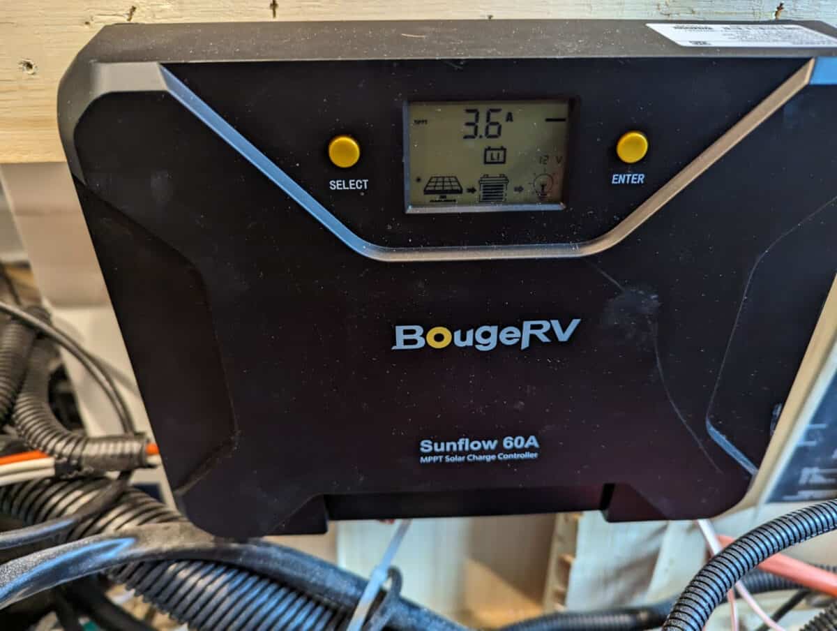 Installed Sunflow 60A charge controller
