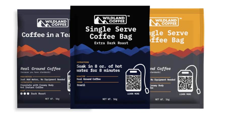 Wildland coffee single serving packs.